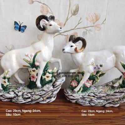 tượng dê tài lộc, tượng sứ, tượng trang trí, tượng sân vườn, tượng trung quốc
